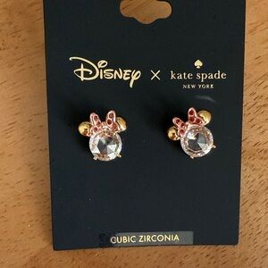 Kate Spade Disney Gold and Pink Minnie Earrings
